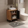 Meuble vasque loft à deux portes avec étagère de 82 cm Voir les images du produit 4