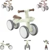 A collage of images showing a baby balance bike in different colors and from various angles. Produktbild-Vorschau