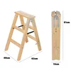 KADAX Malleiter aus Holz, ausziehbar, 2x3 Stufen, klappbar, Produktbild-Vorschau 2