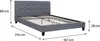 Doppelbett "Julia" - 160 x 200 - Hellgrau Produktbild-Vorschau 3