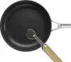 A frying pan with oil being poured into it. Produktbild-Vorschau