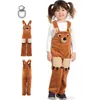 Tierkostüm Bär für Kinder Latzhose Waldtier Karneval Produktbild-Vorschau 2