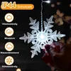 Flocon de neige LED Guirlande lumineuse blanche Rideau Voir les images du produit 5