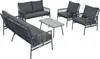 Merax Rattan Gartenlounge Set 7 Personen, 5-tlg. Sitzgruppe Produktbild-Vorschau 5