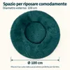 IvoQ Cuccia per cani Donut 100 cm - Cuscino soffice per Anteprima dell’immagine prodotto 3