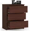 Akord Kommode 3 Schubladen Wenge 60X40X77 Cm Produktbild-Vorschau 2