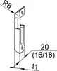 WINKH.SCHLIESSG.R4 16/4MM, legno, finitura argento Anteprima dell’immagine prodotto 2