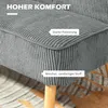 HOMCOM 2 Sitzer Sofa, Gepolsterte Couch mit Kordoptik, Produktbild-Vorschau 4