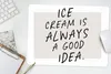 MuchoWow® Mauspad Mousepad Zitate - Eiscreme ist immer eine Produktbild-Vorschau 6
