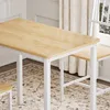 Esstischgarnitur Natur/Weiß 90x60x75,5 cm mit 2 Stühlen Produktbild-Vorschau 12