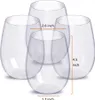 Nerozbitné plastové sklenice na víno z Tritanu 450 ml na Náhled obrázku produktu 2