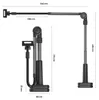 Diagram showing the dimensions of a tablet holder stand. Náhľad obrázku produktu