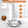 A diagram illustrating a vertical rotisserie grill set with various food icons and descriptive text. Produktbild-Vorschau