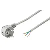 A gray power cord with a European plug on one end and exposed wires on the other. Podgląd zdjęcia produktu