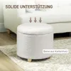HOMCOM Pufka z schowkiem Okrągła pufka z pokrywą 60 x 60 x Podgląd zdjęcia produktu 6