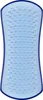 A light blue pet grooming brush with a dark blue border, shown against a white background. Podgląd zdjęcia produktu