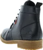 A black leather boot shown from the side and back. Produktbild-Vorschau