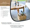 HMF Flaschenträger für 6 Flaschen, Flaschenkorb geflochten Produktbild-Vorschau 3
