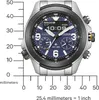 A close-up of a watch with a ruler for scale. Produktbild-Vorschau