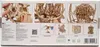 The image shows the packaging of a wooden 3D puzzle, with multiple product images and text. Podgląd zdjęcia produktu