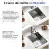 ANW HOME Lavello Cucina sottotop 37x45 cm acciaio inox 1 Anteprima dell’immagine prodotto 4
