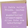 Mr. & Mrs. Panda Glückwunschkarte Spruch 11. Geburtstag - Produktbild-Vorschau 1