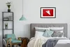 MuchoWow® Gerahmtes Poster Karten unter roter Fläche 60x40 Produktbild-Vorschau 5