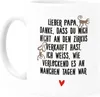 Kaffee-Tasse Geschenk für Papa Tochter Sohn Herz Spruch Produktbild-Vorschau 2