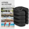 Outsunny Lot de 4 poids de lestage circulaire pour tonnelle Voir les images du produit 3