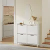 SoBuy Schuhschrank FSR100-E-W weiß im skandinavischen Flur mit Küchenblick Anteprima dell’immagine prodotto