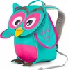 A teal and pink owl-shaped children's backpack. Náhled obrázku produktu