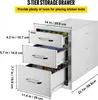 VEVOR 3 tiroirs BBQ Tiroirs 36X51cm Barbecue Gaz Acier Voir les images du produit 12