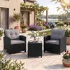 Set da giardino in rattan KOMFOTTEU, composto da 3 pezzi, Anteprima dell’immagine prodotto 7