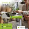 Juskys Polyrattan Gartentisch Yoro eckig - wetterfest 60x60 Produktbild-Vorschau 2