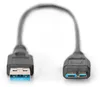 DIGITUS USB 3.0 Anschlusskabel Typ A -mikro B St/St 0.25m Anteprima dell’immagine prodotto 3