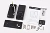 A flat lay of a smart lock and its accessories, including a user manual, keys, screws, and mounting hardware, arranged on a white background. Podgląd zdjęcia produktu