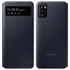 A dark blue Samsung phone case with a flip cover is shown from the front and back. Náhled obrázku produktu