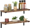 Relaxdays Wandregal industrial, 2er Set, Ablagebretter, Produktbild-Vorschau 1