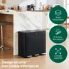 CASABEL Poubelle Tri Sélectif 3x20L, Acier Inox Noir, Voir les images du produit 3