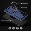 An exploded view diagram of a blue and black phone case, showing its layered construction and features. Produktbild-Vorschau