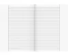 An open notebook with lined pages. Podgląd zdjęcia produktu