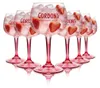 6x Gordons Glas 0,45l Pinke Ballongläser Gin Tonic Cocktail Produktbild-Vorschau 1