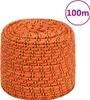 vidaXL Bootsseil Orange 8 mm 100 m Polypropylen Produktbild-Vorschau 6