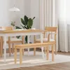 vidaXL Lavice z masivního dřeva 110 cm gumovník Náhled obrázku produktu 2