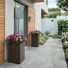 HowHomely | Pflanzentopf - Blumenkübel - braun - 60x40x40 Produktbild-Vorschau 4