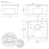 ML-Design Küchenspüle mit Ab- und Überlaufgarnitur, Silber, Produktbild-Vorschau 6
