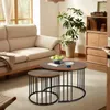2er Set Satztische,Rund Couchtisch Wohnzimmertisch aus Produktbild-Vorschau 2
