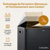 CASABEL Poubelle Tri Selectif 60L, 2x30L Acier INOX NOIRE, Voir les images du produit 6