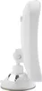 A white cosmetic mirror with a suction cup base and adjustable arm, shown from the side against a white background. Produktbild-Vorschau