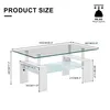 CLIPOP Couchtisch, Glas Wohnzimmertisch, 100x60x45cm Produktbild-Vorschau 6